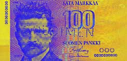 100 markka banknote frontside 100 markka banknote frontside