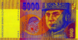 5000 Slovak koruna banknote frontside 5000 Slovak koruna banknote frontside