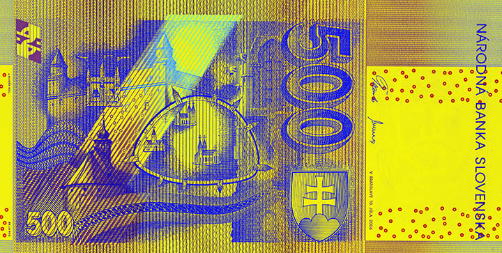 500 Slovak koruna banknote backside 500 Slovak koruna banknote backside