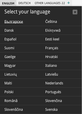 Available languages